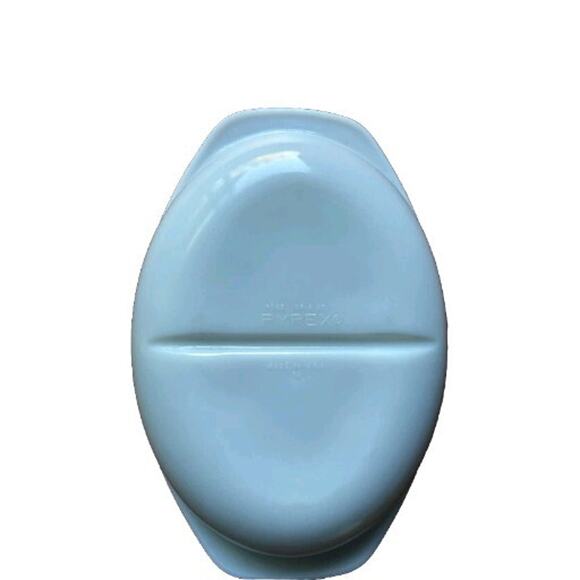 Vintage Pyrex white glass two section serving plate . - Picture 2 of 2